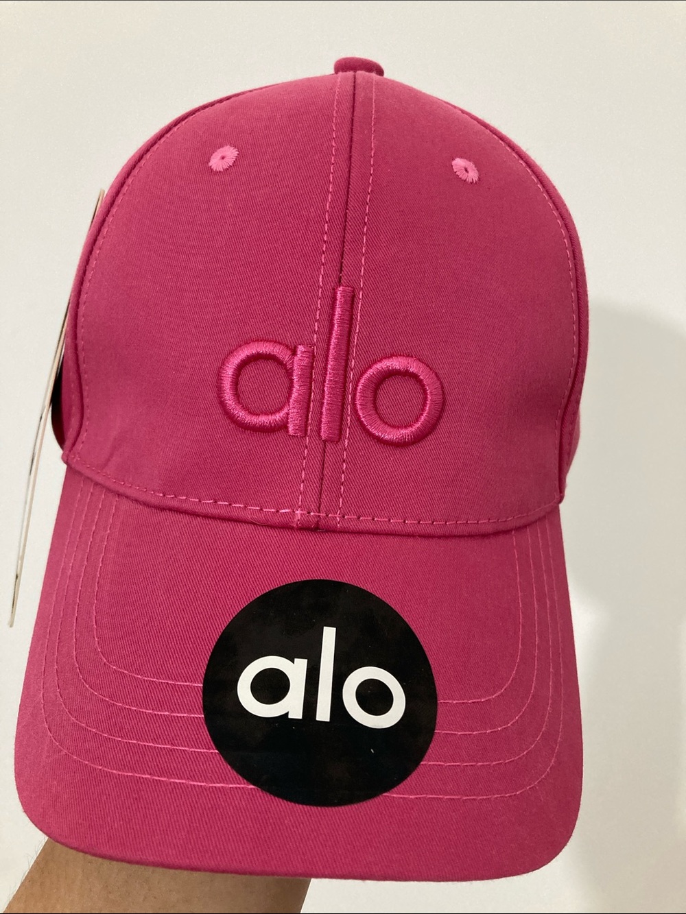 ALO Yoga Kids Hot Pink Embroidered Logo Cap